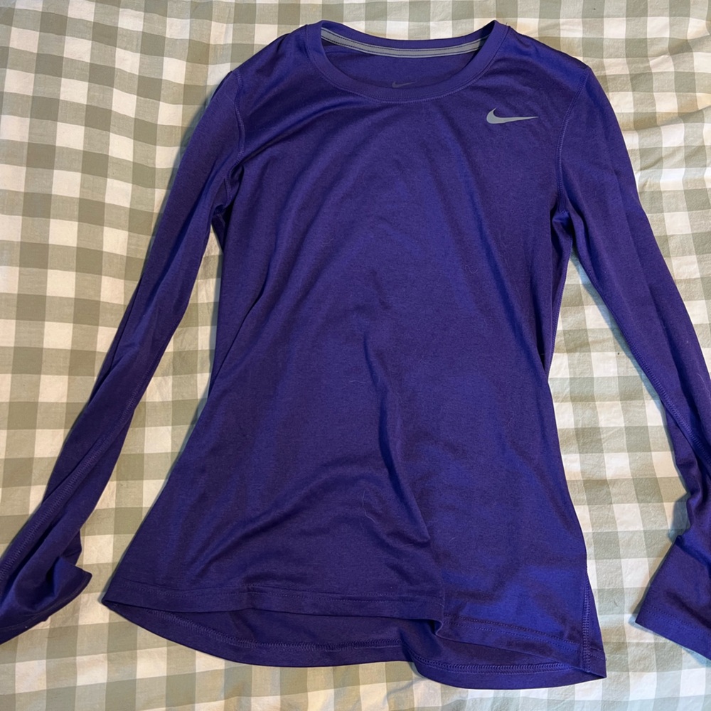 Nike Purple Dri-FIT Long Sleeve Shirt